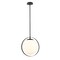Z-Lite Midnetic 1 Light Mini Pendant, Matte Black & Matte Opal 730P12-MB - alternate 3